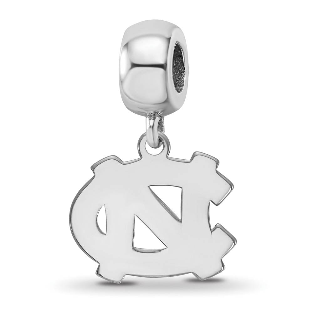 Sterling Silver Univ. of North Carolina 'NC' Dangle Bead Charm, Item B13870 by The Black Bow Jewelry Co.