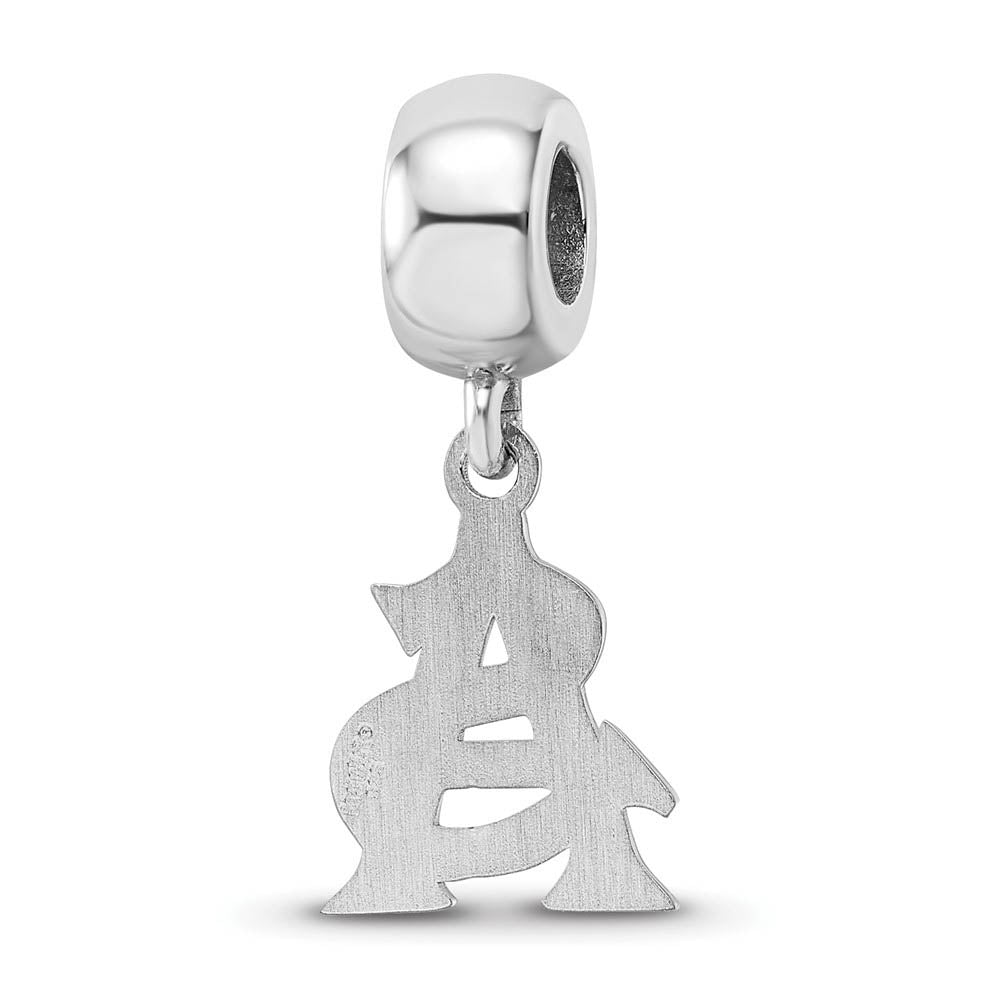 Alternate view of the Sterling Silver Arizona State University Small Dangle Bead Charm by The Black Bow Jewelry Co.