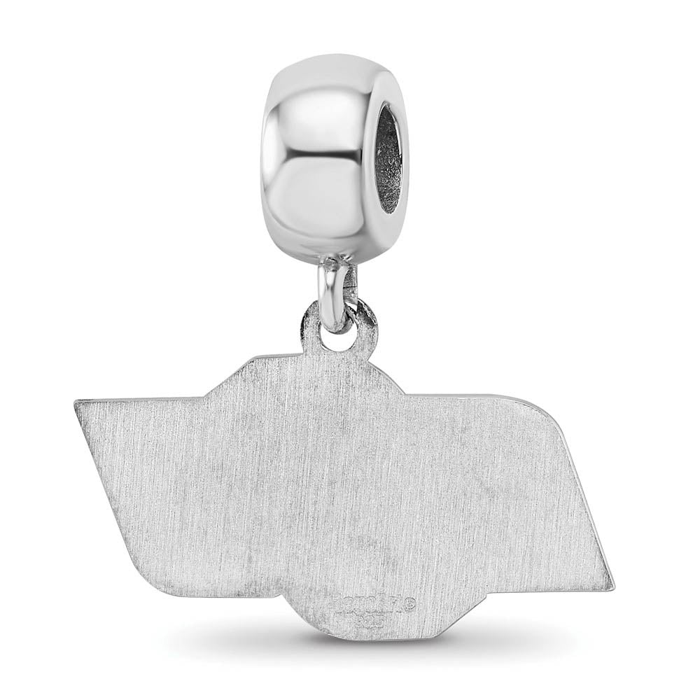 Alternate view of the Sterling Silver Oklahoma State University Small Dangle Bead Charm by The Black Bow Jewelry Co.