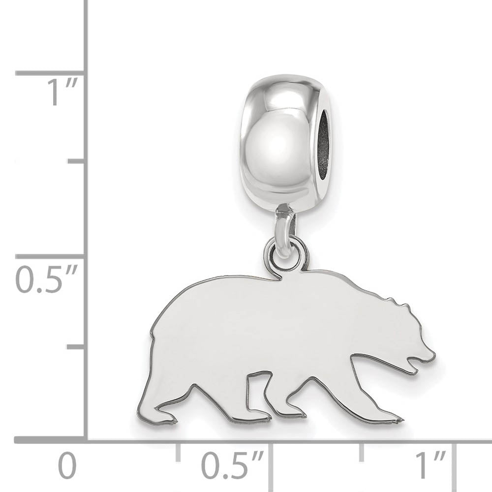 Alternate view of the Sterling Silver U of California Berkeley Small Dangle Bead Charm by The Black Bow Jewelry Co.