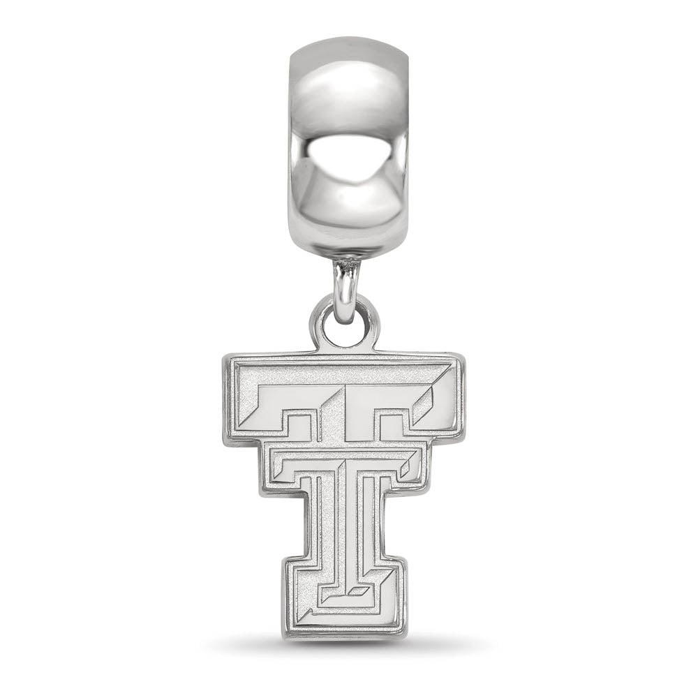 Alternate view of the Sterling Silver Texas Tech University Small Dangle Bead Charm by The Black Bow Jewelry Co.