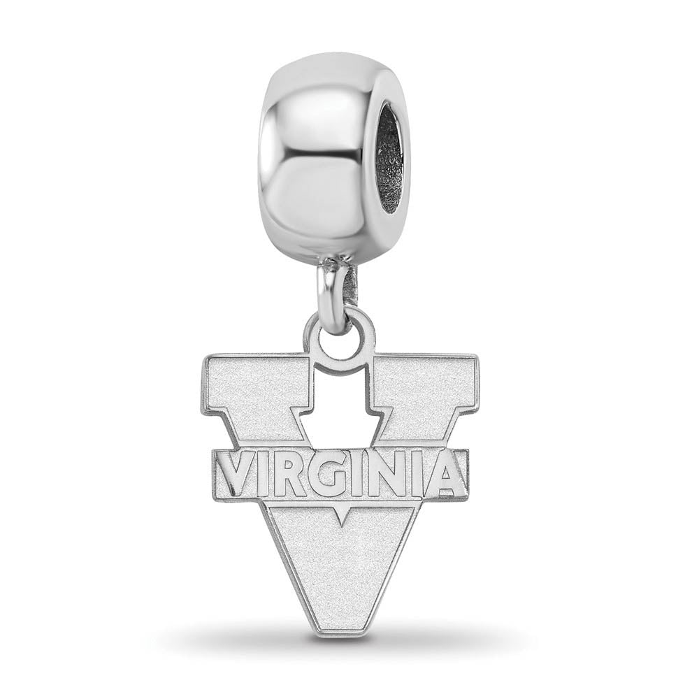 Sterling Silver Univ. of Virginia Small 'V' Dangle Bead Charm, Item B13901 by The Black Bow Jewelry Co.