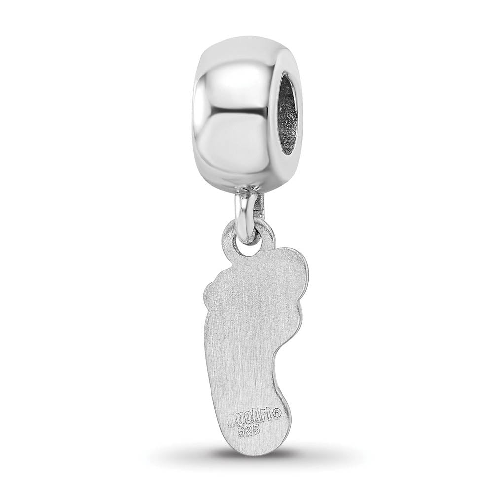 Alternate view of the Sterling Silver University of North Carolina Sm Dangle Bead Charm by The Black Bow Jewelry Co.