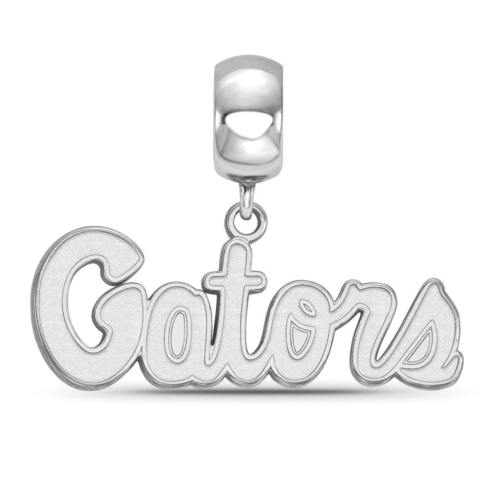 Alternate view of the Sterling Silver University of Florida Small Dangle Bead Charm by The Black Bow Jewelry Co.