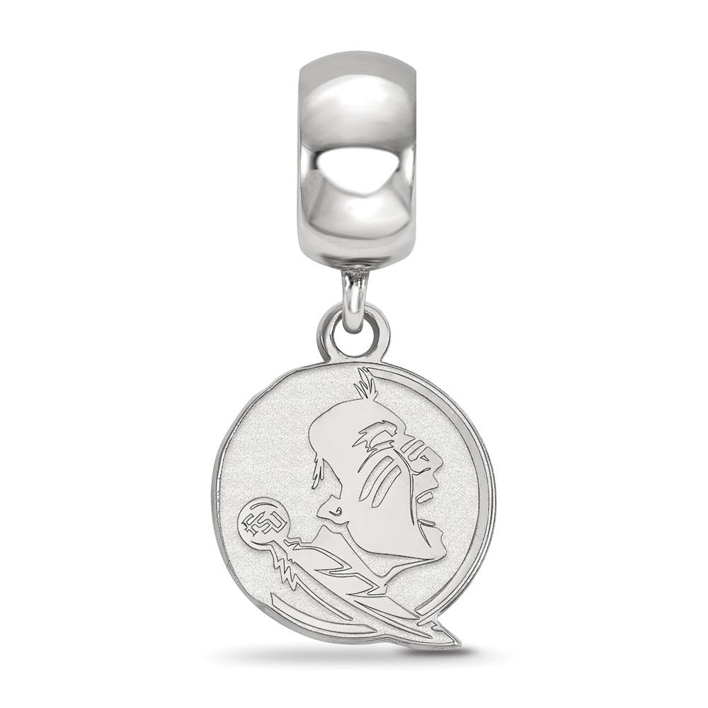 Alternate view of the Sterling Silver Florida State University Small Dangle Bead Charm by The Black Bow Jewelry Co.