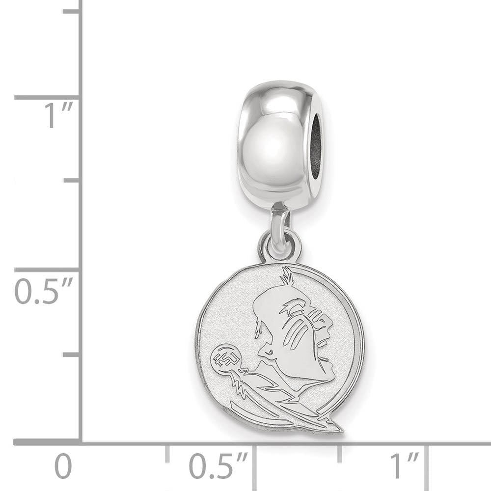 Alternate view of the Sterling Silver Florida State University Small Dangle Bead Charm by The Black Bow Jewelry Co.