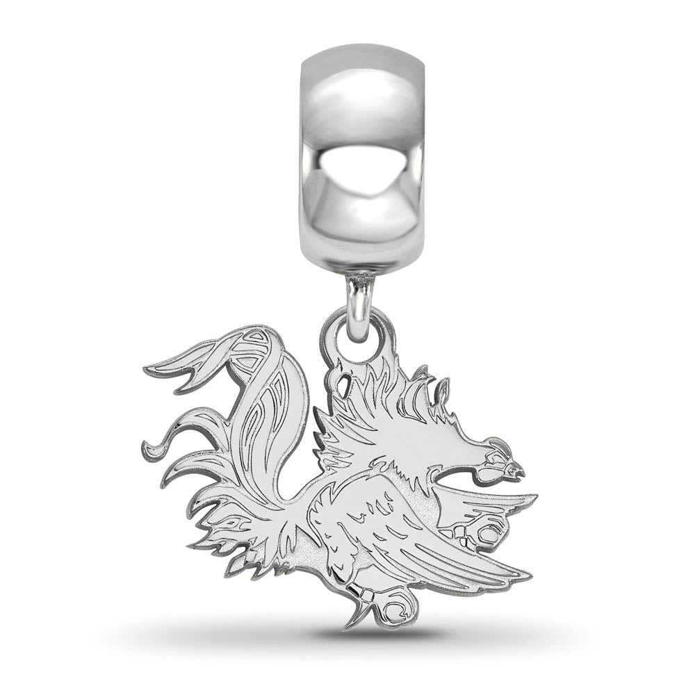 Alternate view of the Sterling Silver University of South Carolina Sm Dangle Bead Charm by The Black Bow Jewelry Co.