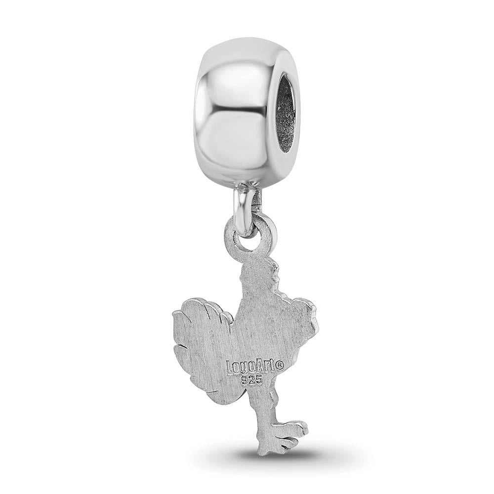 Alternate view of the Sterling Silver Virginia Tech Small Dangle Bead Charm by The Black Bow Jewelry Co.