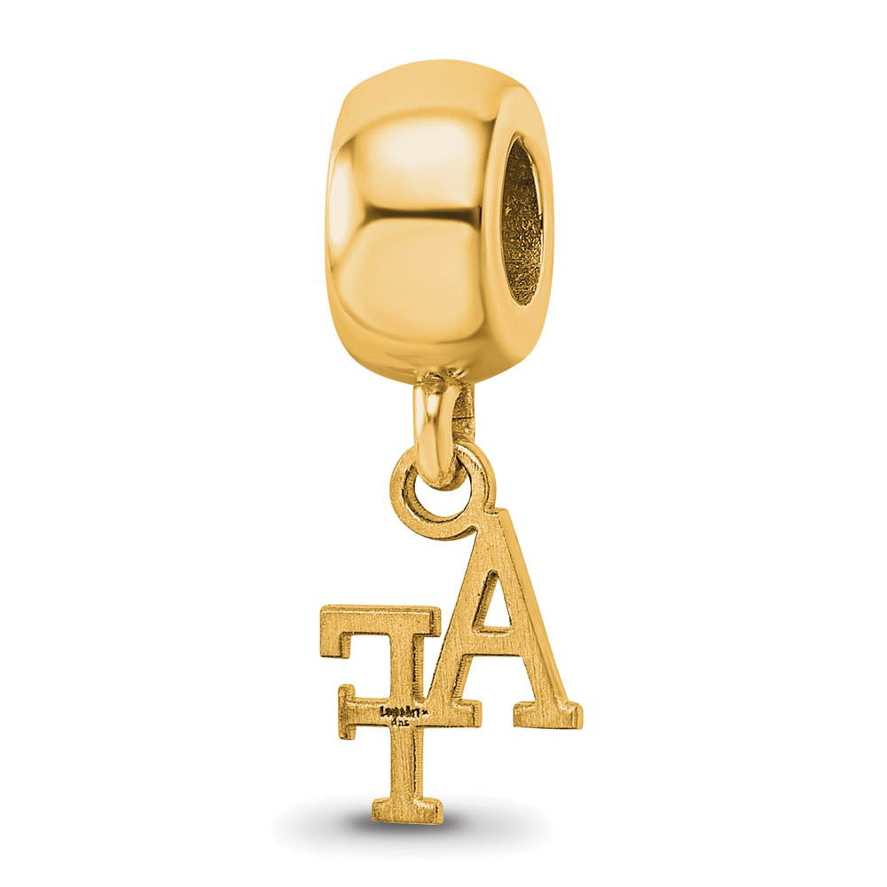 Alternate view of the 14k Gold Plated Silver U.S. Air Force Academy XS Dangle Bead Charm by The Black Bow Jewelry Co.