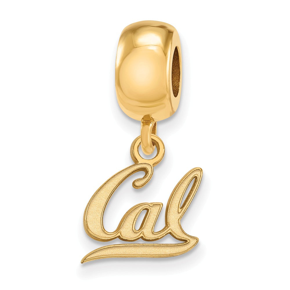 14k Gold Plated Silver U of California Berkeley XS Dangle Bead Charm, Item B13984 by The Black Bow Jewelry Co.