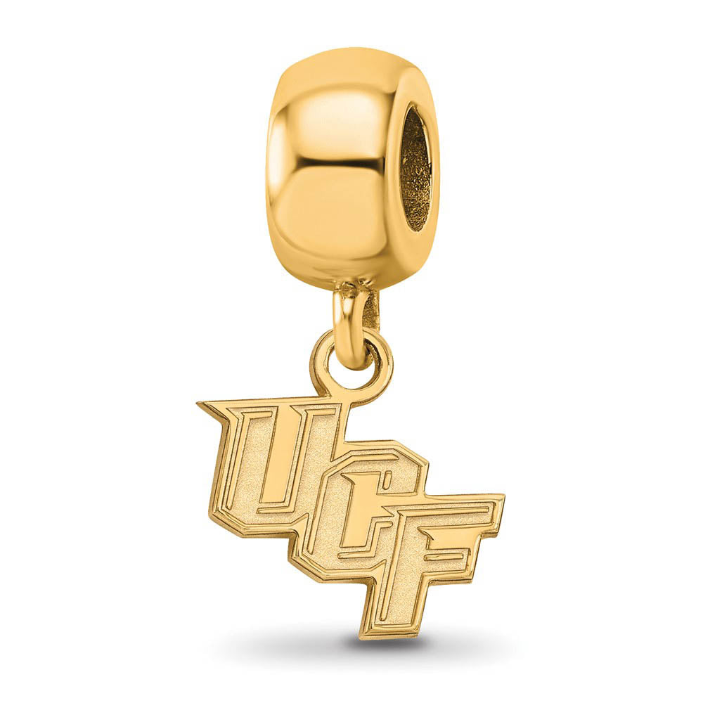 14k Gold Plated Silver U of Central Florida XS Dangle Bead Charm, Item B13985 by The Black Bow Jewelry Co.