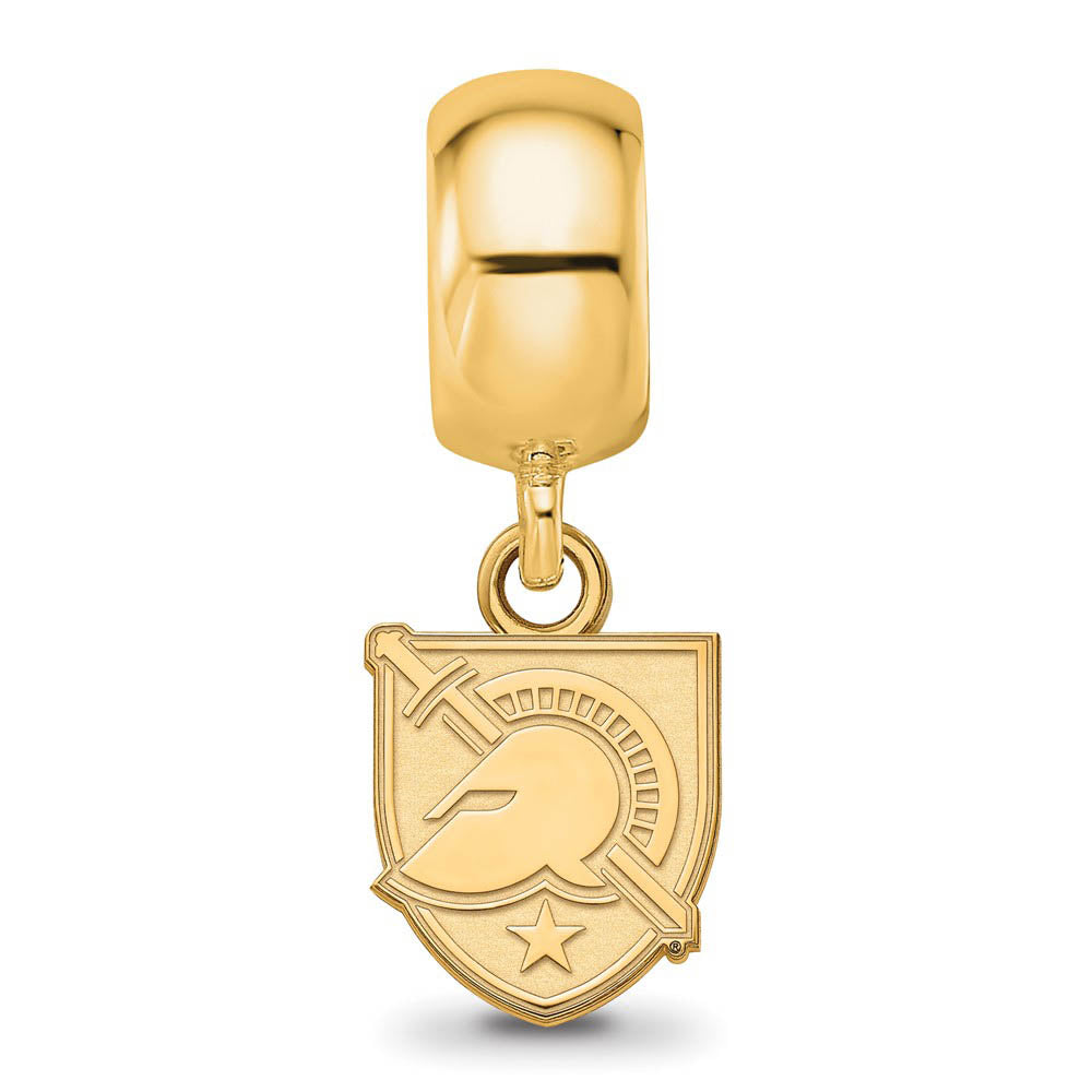 Alternate view of the 14k Gold Plated Silver U.S. Military Academy XS Dangle Bead Charm by The Black Bow Jewelry Co.