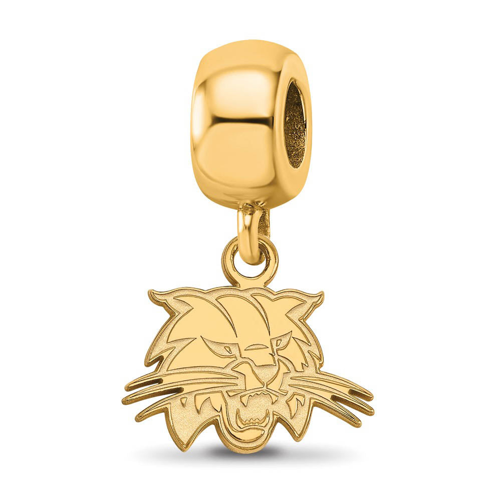 14k Gold Plated Silver Ohio University XS Dangle Bead Charm, Item B13990 by The Black Bow Jewelry Co.
