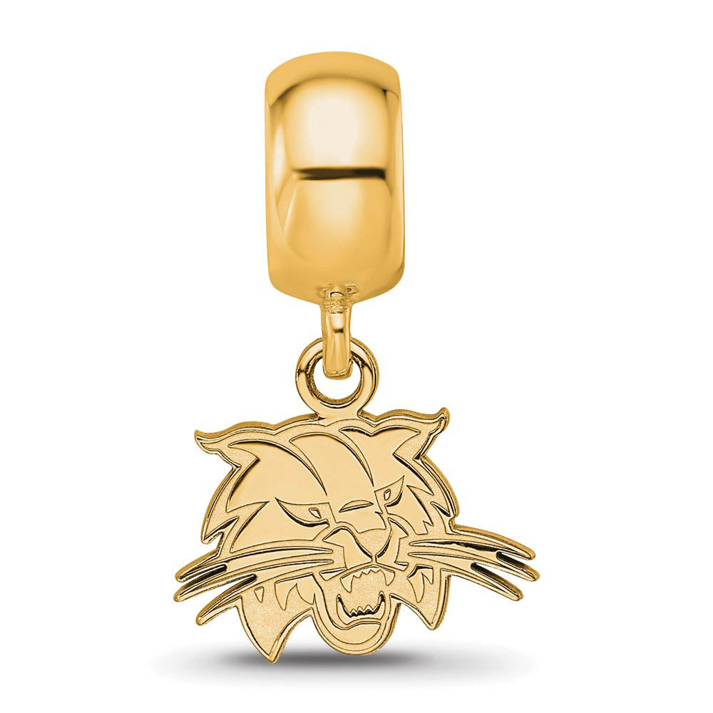 Alternate view of the 14k Gold Plated Silver Ohio University XS Dangle Bead Charm by The Black Bow Jewelry Co.