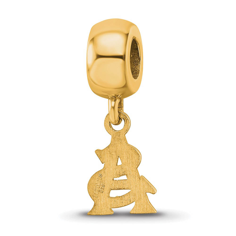 Alternate view of the 14k Gold Plated Silver Arizona State University XS Dangle Bead Charm by The Black Bow Jewelry Co.