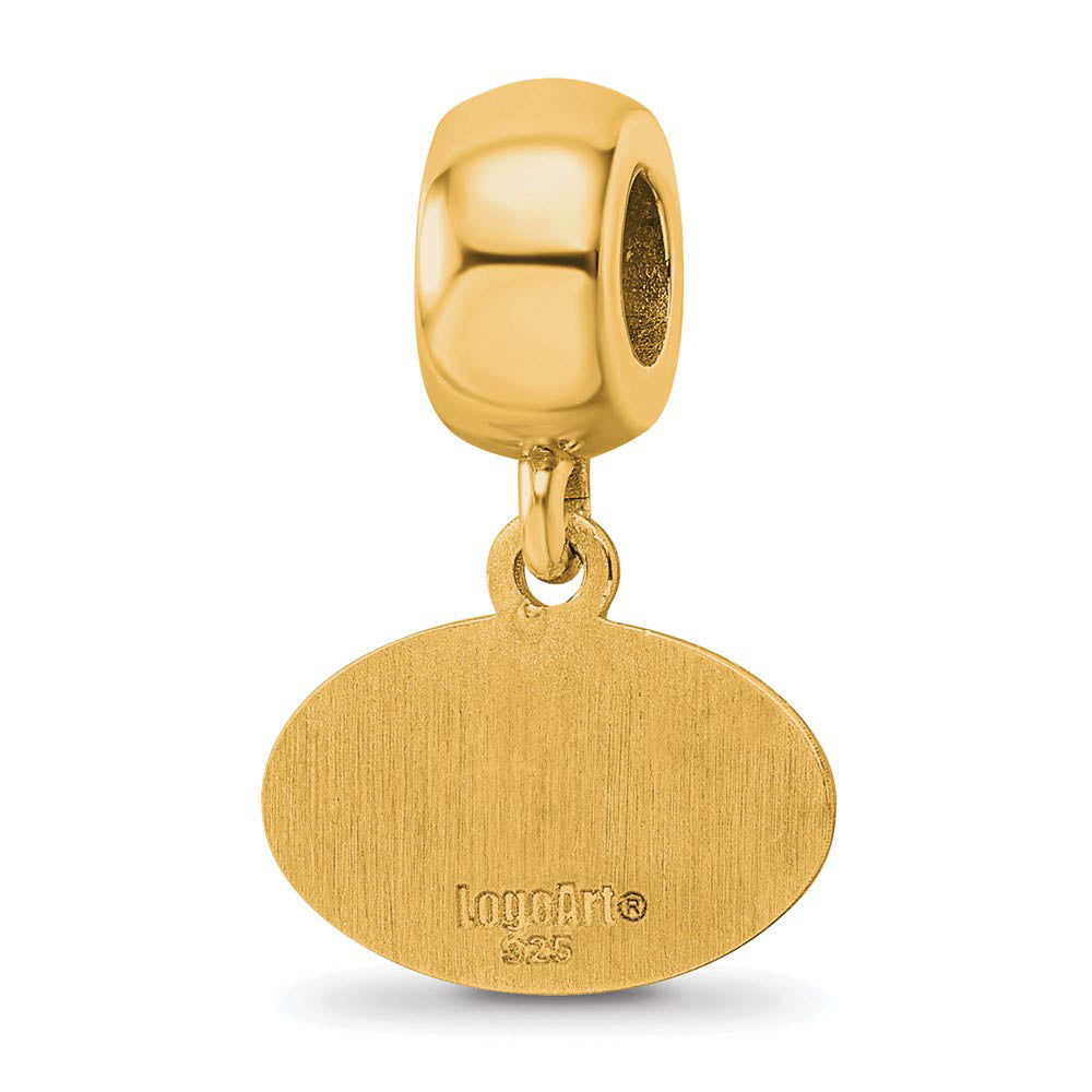 Alternate view of the 14k Gold Plated Silver University of Georgia XS Dangle Bead Charm by The Black Bow Jewelry Co.