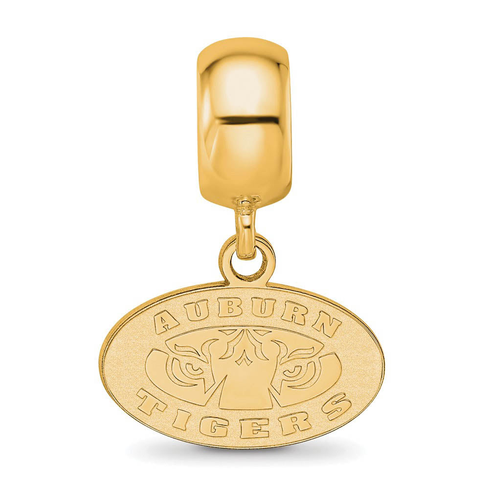 Alternate view of the 14k Gold Plated Silver Auburn University XS Dangle Bead Charm by The Black Bow Jewelry Co.