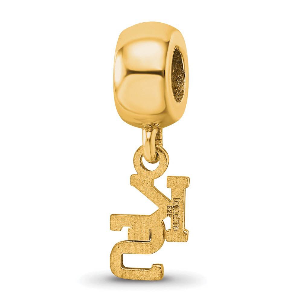 Alternate view of the 14k Gold Plated Silver Kansas State University XS Dangle Bead Charm by The Black Bow Jewelry Co.