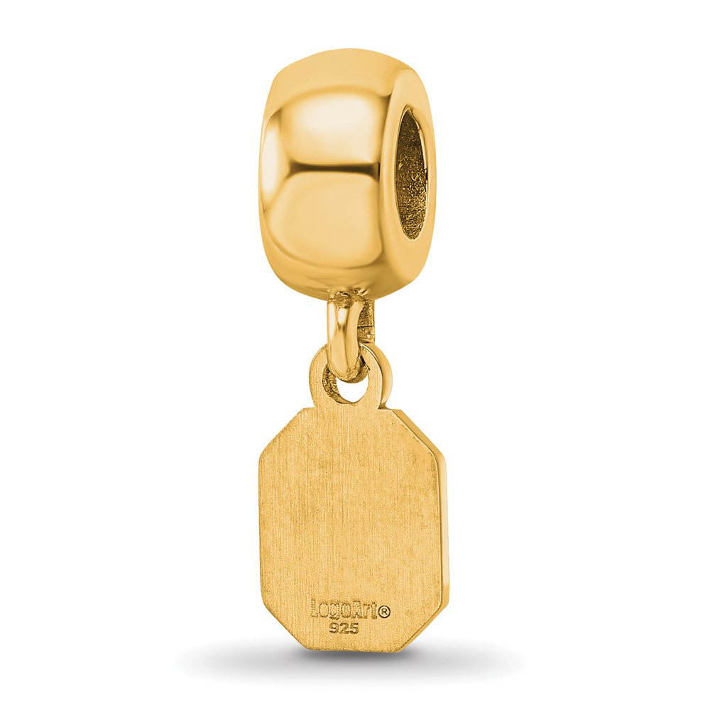 Alternate view of the 14k Gold Plated Silver Ohio State University XS Dangle Bead Charm by The Black Bow Jewelry Co.