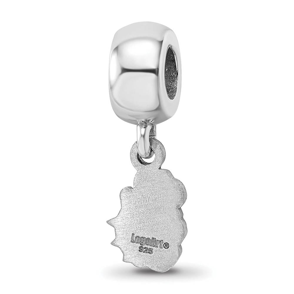 Alternate view of the Sterling Silver James Madison University XS Dangle Bead Charm by The Black Bow Jewelry Co.