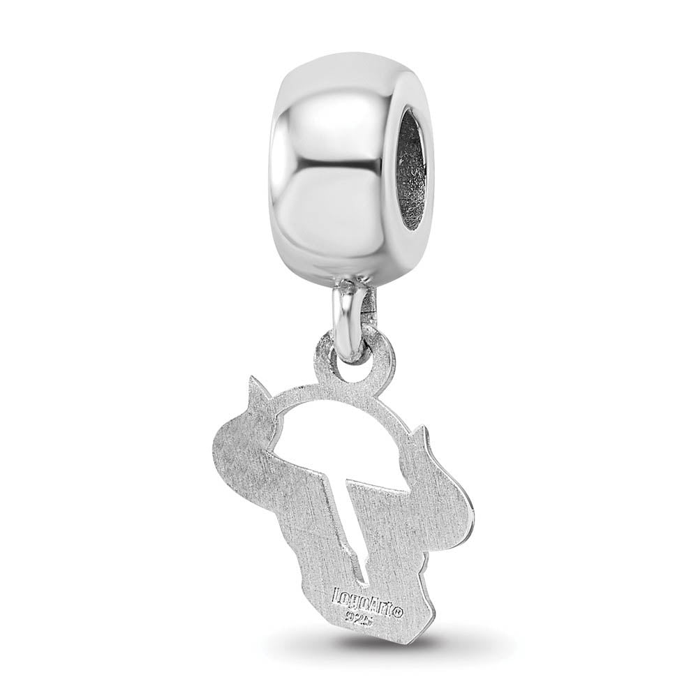 Alternate view of the Sterling Silver University of South Florida XS Dangle Bead Charm by The Black Bow Jewelry Co.