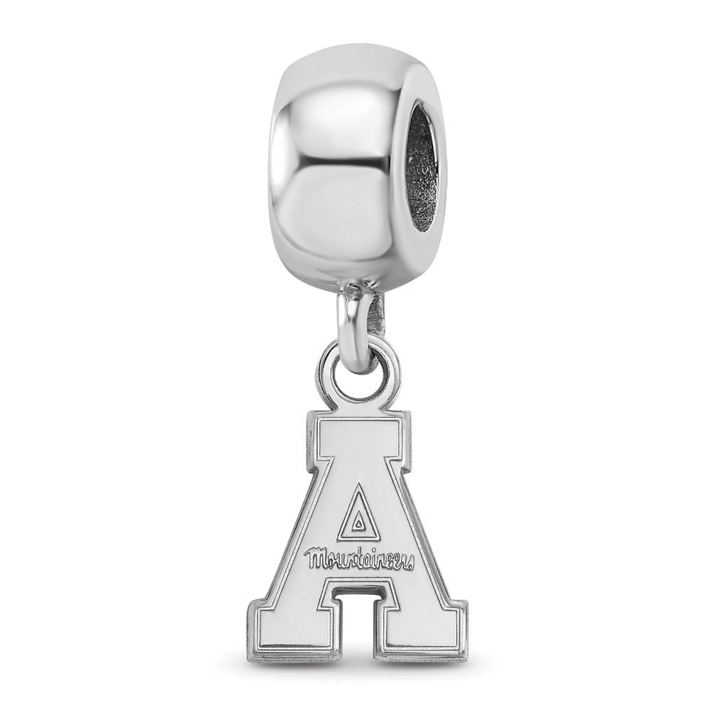 Sterling Silver Appalachian State Univ. XS 'A' Dangle Bead Charm, Item B14076 by The Black Bow Jewelry Co.
