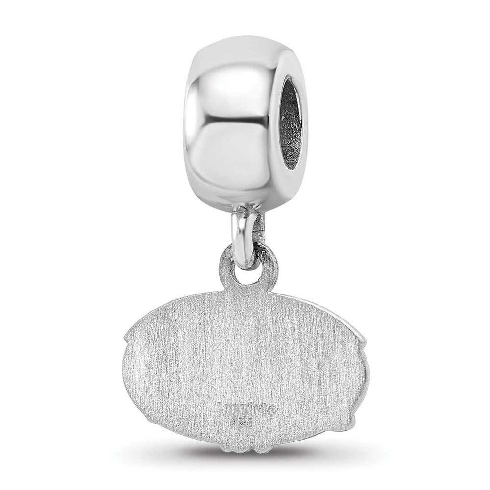 Alternate view of the Sterling Silver Jacksonville State U. XS Dangle Bead Charm by The Black Bow Jewelry Co.