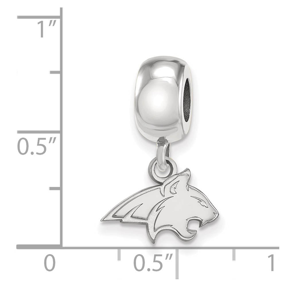 Alternate view of the Sterling Silver Montana State Univ. XS Bobcat Dangle Bead Charm by The Black Bow Jewelry Co.