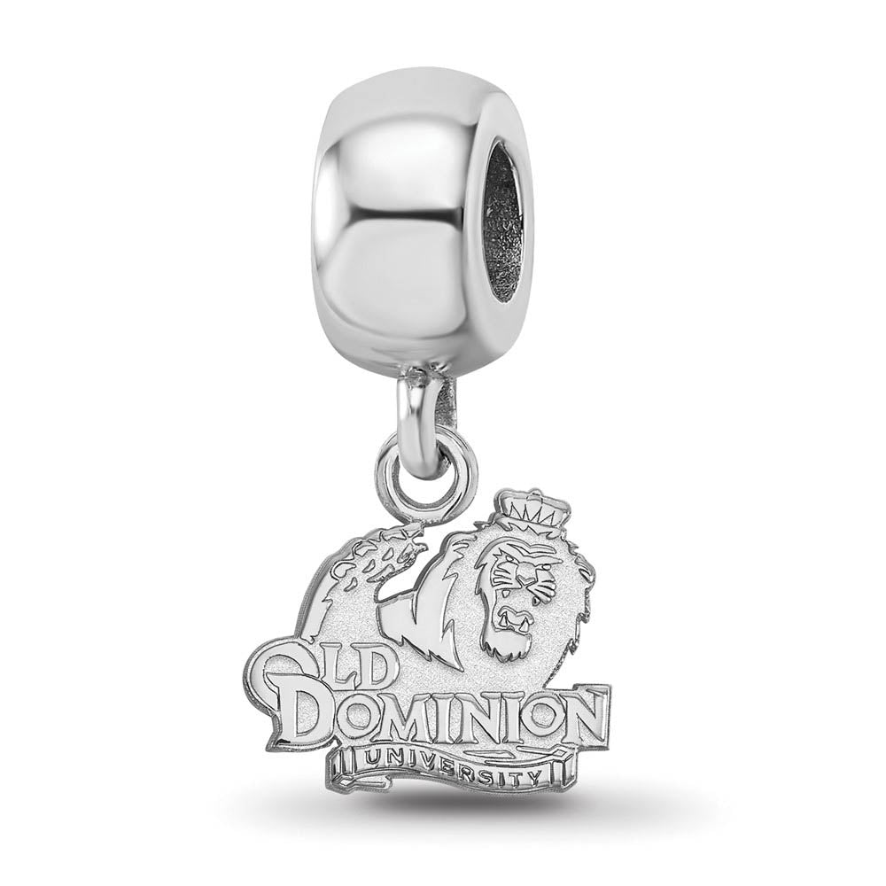 Sterling Silver Old Dominion University XS Logo Dangle Bead Charm, Item B14083 by The Black Bow Jewelry Co.