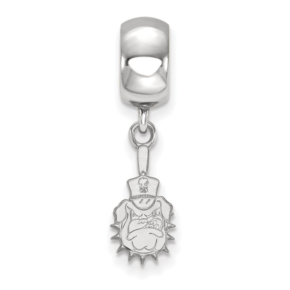Alternate view of the Sterling Silver Rhodium Plated The Citadel SM Disc Dangle Bead Charm by The Black Bow Jewelry Co.