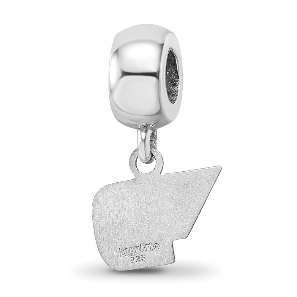 Alternate view of the Sterling Silver University of Dayton XS Dangle Bead Charm by The Black Bow Jewelry Co.