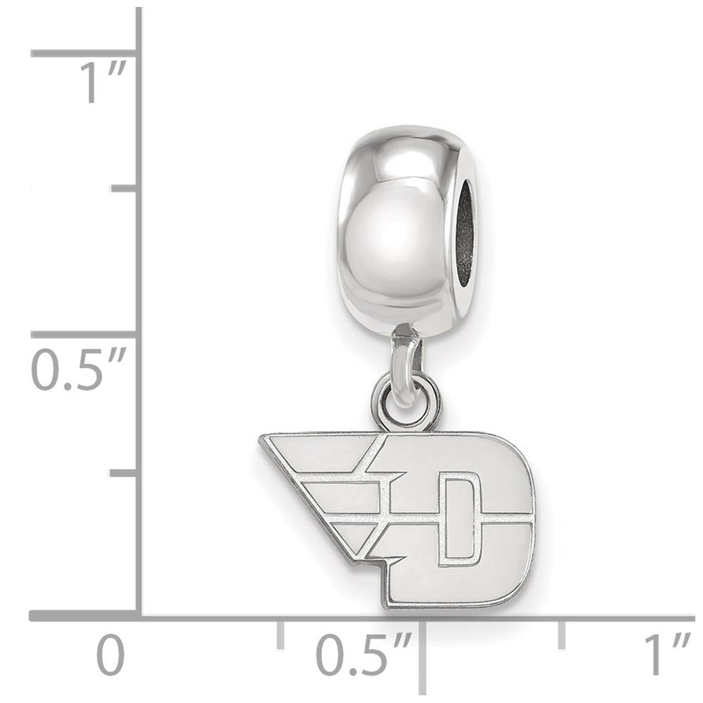 Alternate view of the Sterling Silver University of Dayton XS Dangle Bead Charm by The Black Bow Jewelry Co.