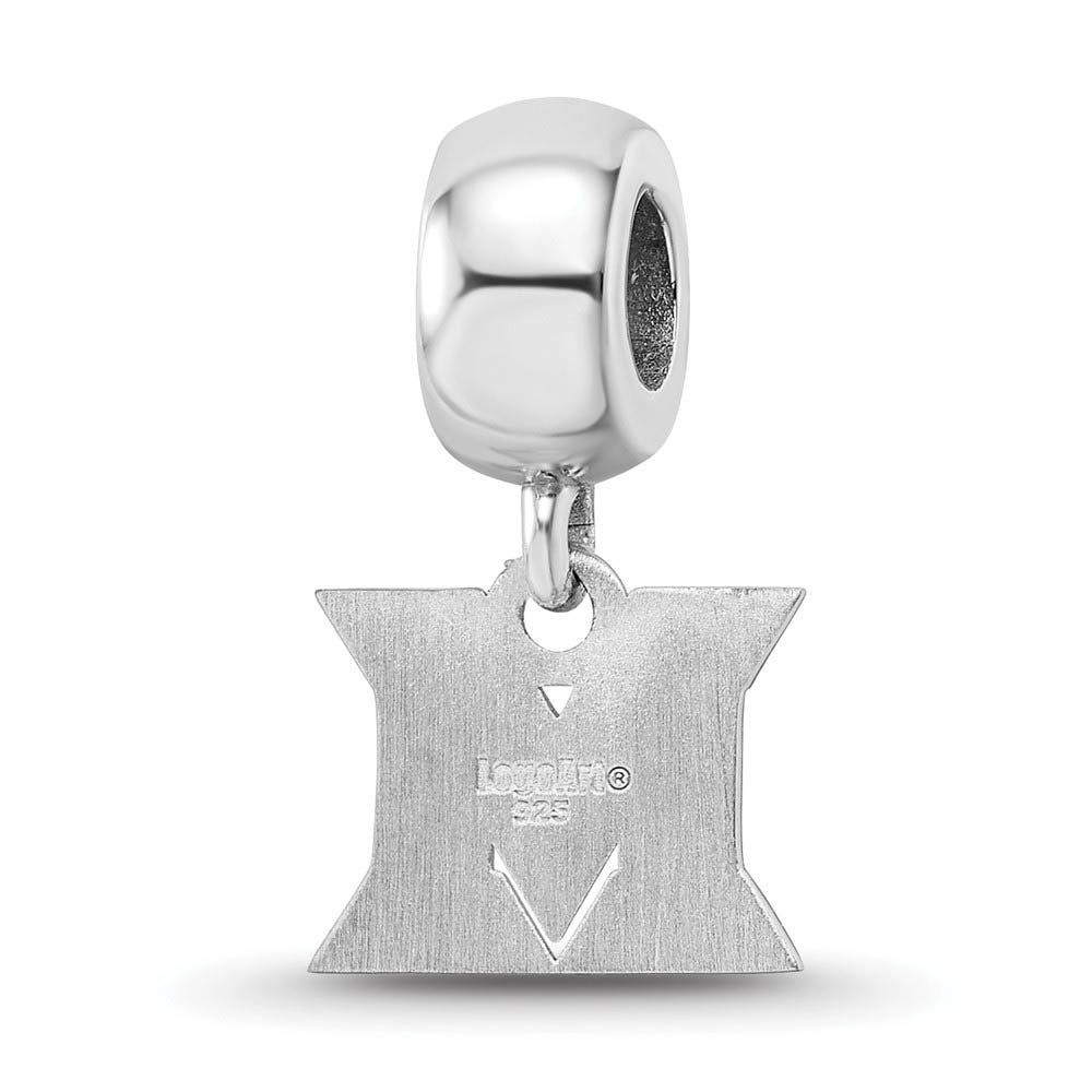 Alternate view of the Sterling Silver Miami University XS Dangle Bead Charm by The Black Bow Jewelry Co.