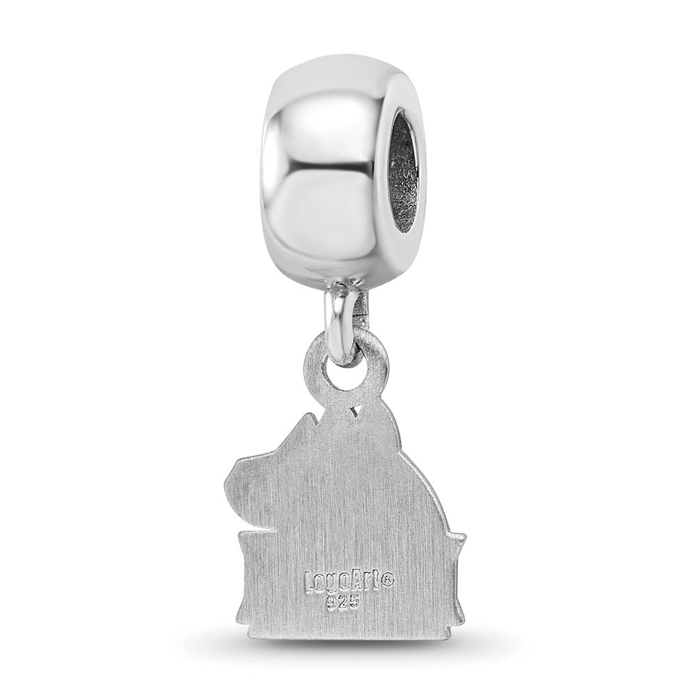 Alternate view of the Sterling Silver Northern Illinois University XS Dangle Bead Charm by The Black Bow Jewelry Co.