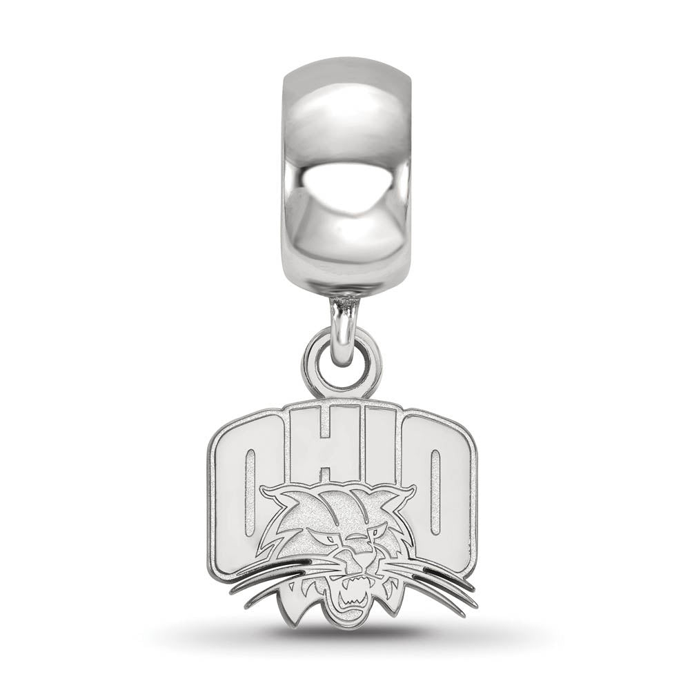 Alternate view of the Sterling Silver Ohio University XS 'Ohio' Dangle Bead Charm by The Black Bow Jewelry Co.