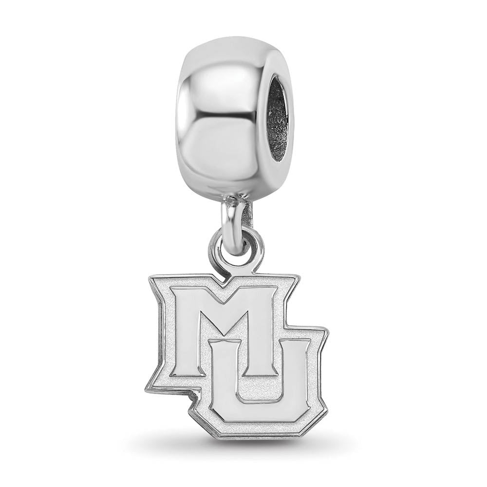 Sterling Silver Marquette University XS Dangle Bead Charm, Item B14112 by The Black Bow Jewelry Co.