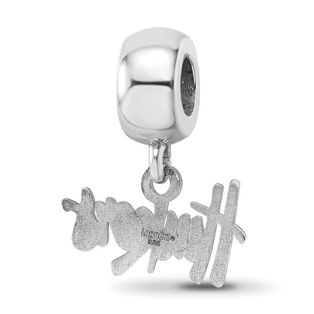 Alternate view of the Sterling Silver University of Nebraska XS Dangle Bead Charm by The Black Bow Jewelry Co.
