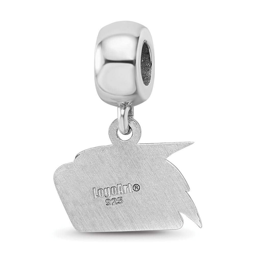 Alternate view of the Sterling Silver Georgia Southern University XS Bead Dangle Charm by The Black Bow Jewelry Co.