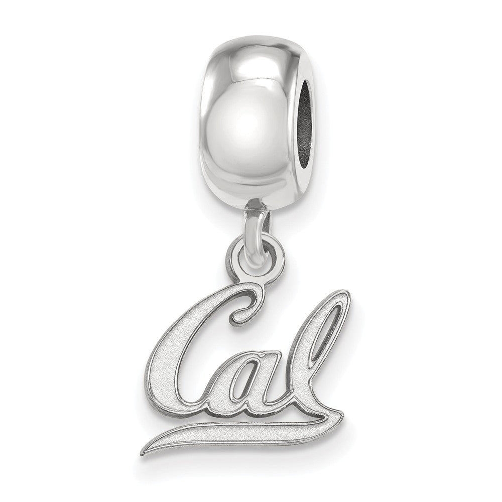 Sterling Silver University of California Berkeley XS Dangle Bead Charm, Item B14123 by The Black Bow Jewelry Co.