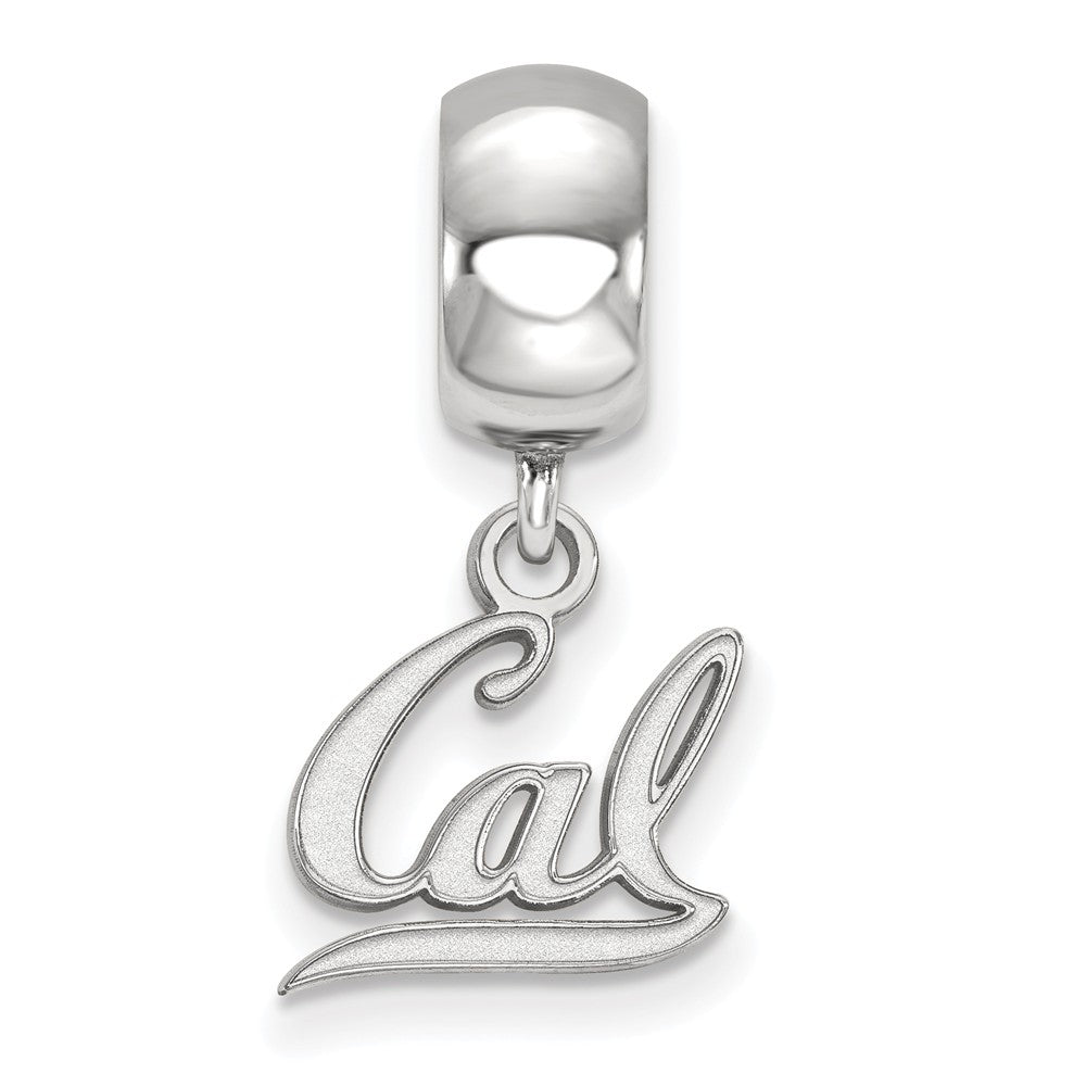 Alternate view of the Sterling Silver University of California Berkeley XS Dangle Bead Charm by The Black Bow Jewelry Co.