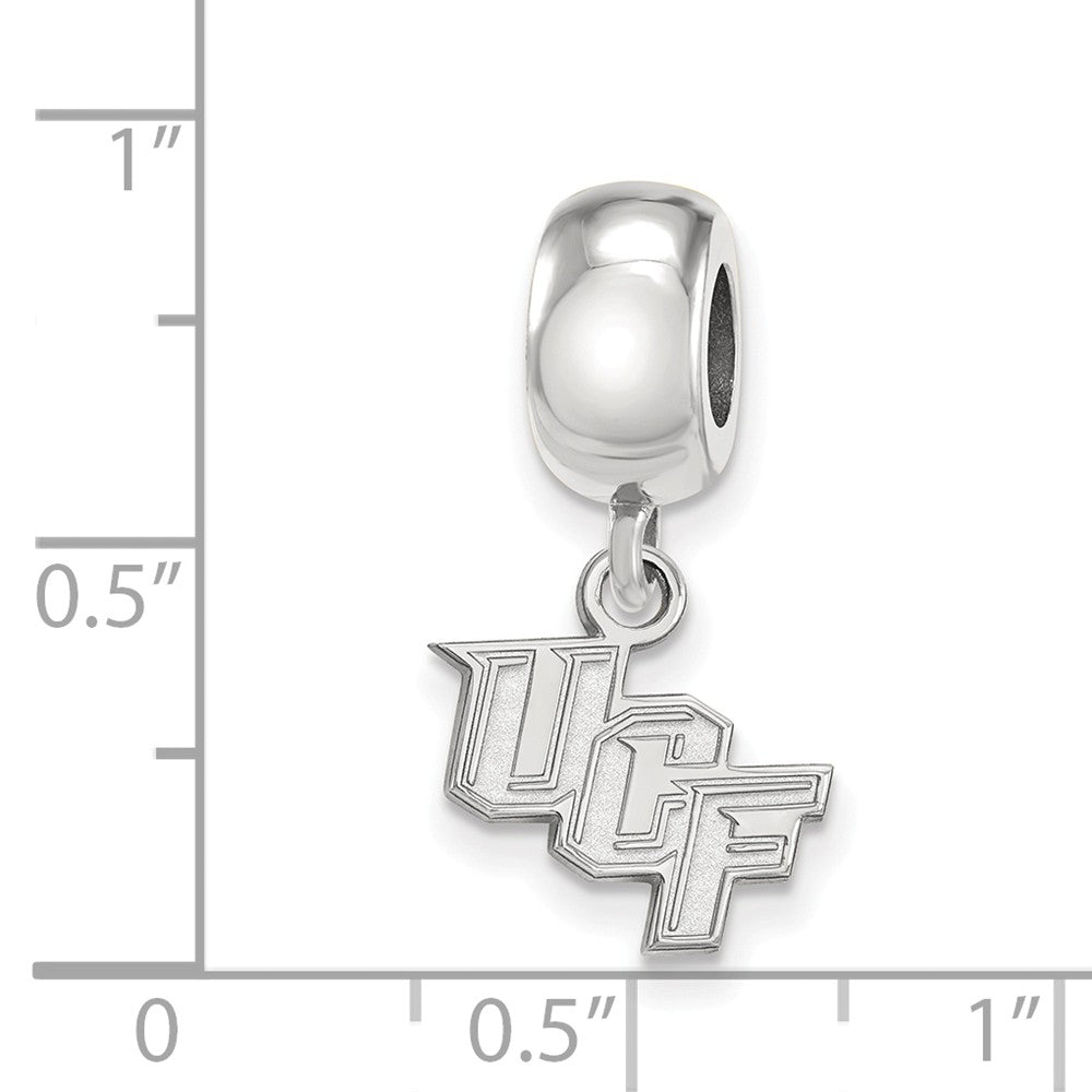 Alternate view of the Sterling Silver University of Central Florida XS Dangle Bead Charm by The Black Bow Jewelry Co.