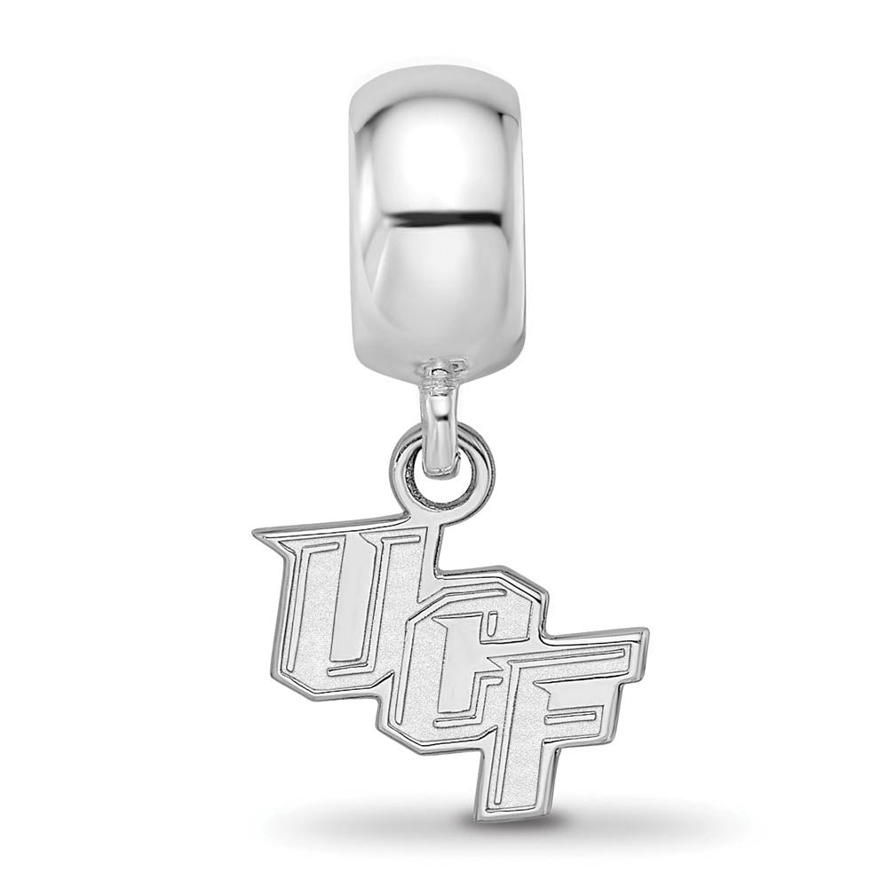 Alternate view of the Sterling Silver University of Central Florida XS Dangle Bead Charm by The Black Bow Jewelry Co.