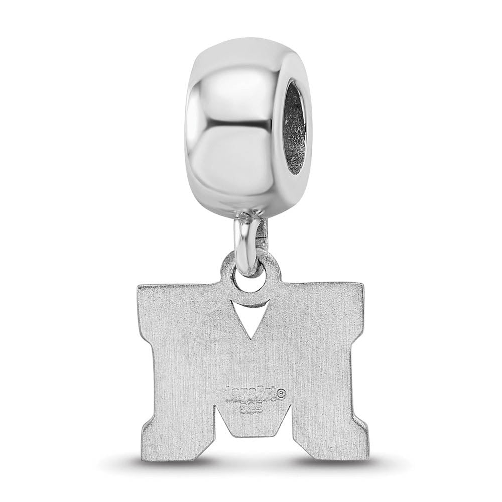 Alternate view of the Sterling Silver Montana State University XS Dangle Bead Charm by The Black Bow Jewelry Co.