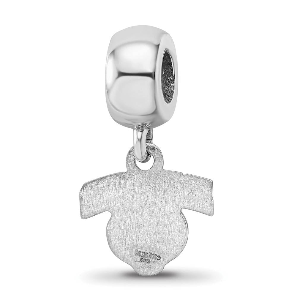 Alternate view of the Sterling Silver Baylor University XS Bear Dangle Bead Charm by The Black Bow Jewelry Co.