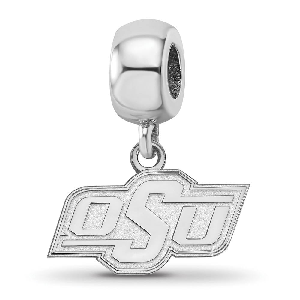 Sterling Silver Oklahoma State University XS Dangle Bead Charm, Item B14148 by The Black Bow Jewelry Co.
