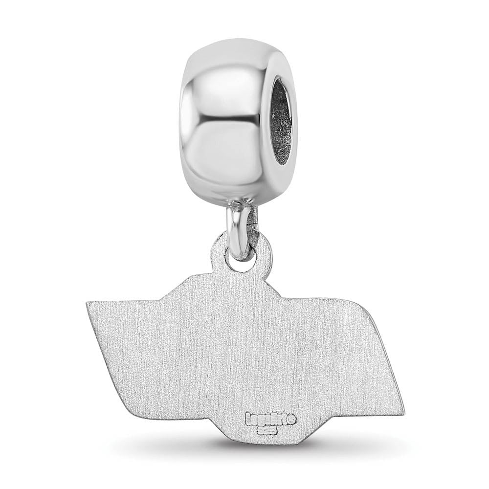 Alternate view of the Sterling Silver Oklahoma State University XS Dangle Bead Charm by The Black Bow Jewelry Co.