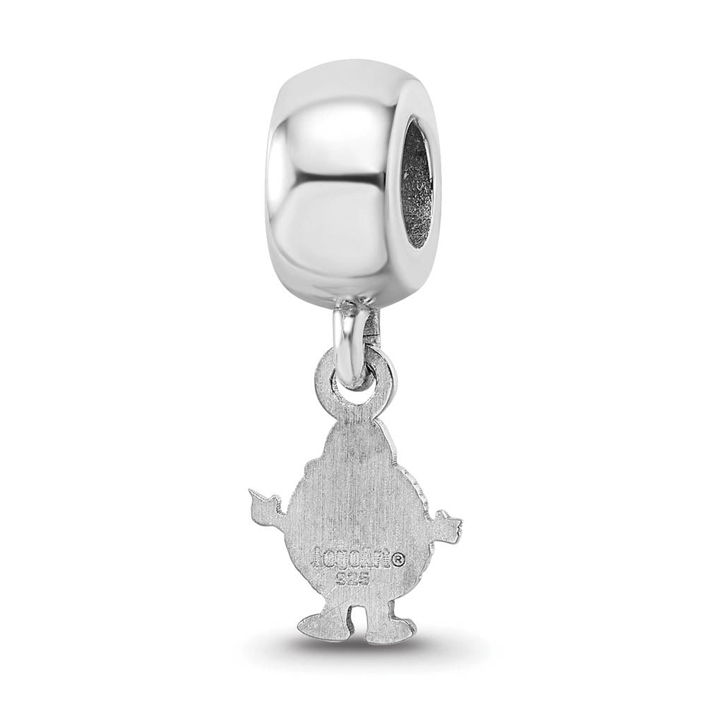 Alternate view of the Sterling Silver Syracuse University XS Dangle Bead Charm by The Black Bow Jewelry Co.