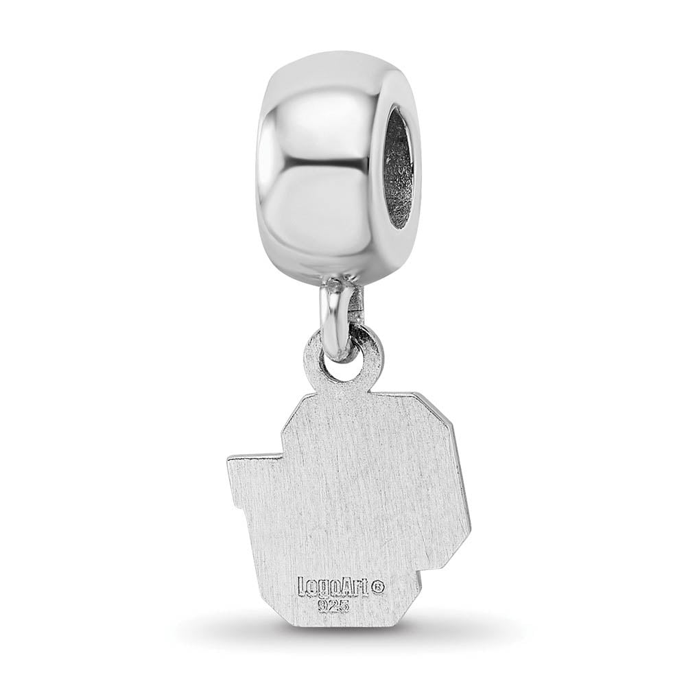 Alternate view of the Sterling Silver University of Colorado XS Dangle Bead Charm by The Black Bow Jewelry Co.