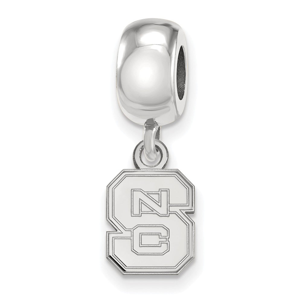Sterling Silver North Carolina State Univ. XS &#39;NCU&#39; Dangle Bead Charm, Item B14160 by The Black Bow Jewelry Co.