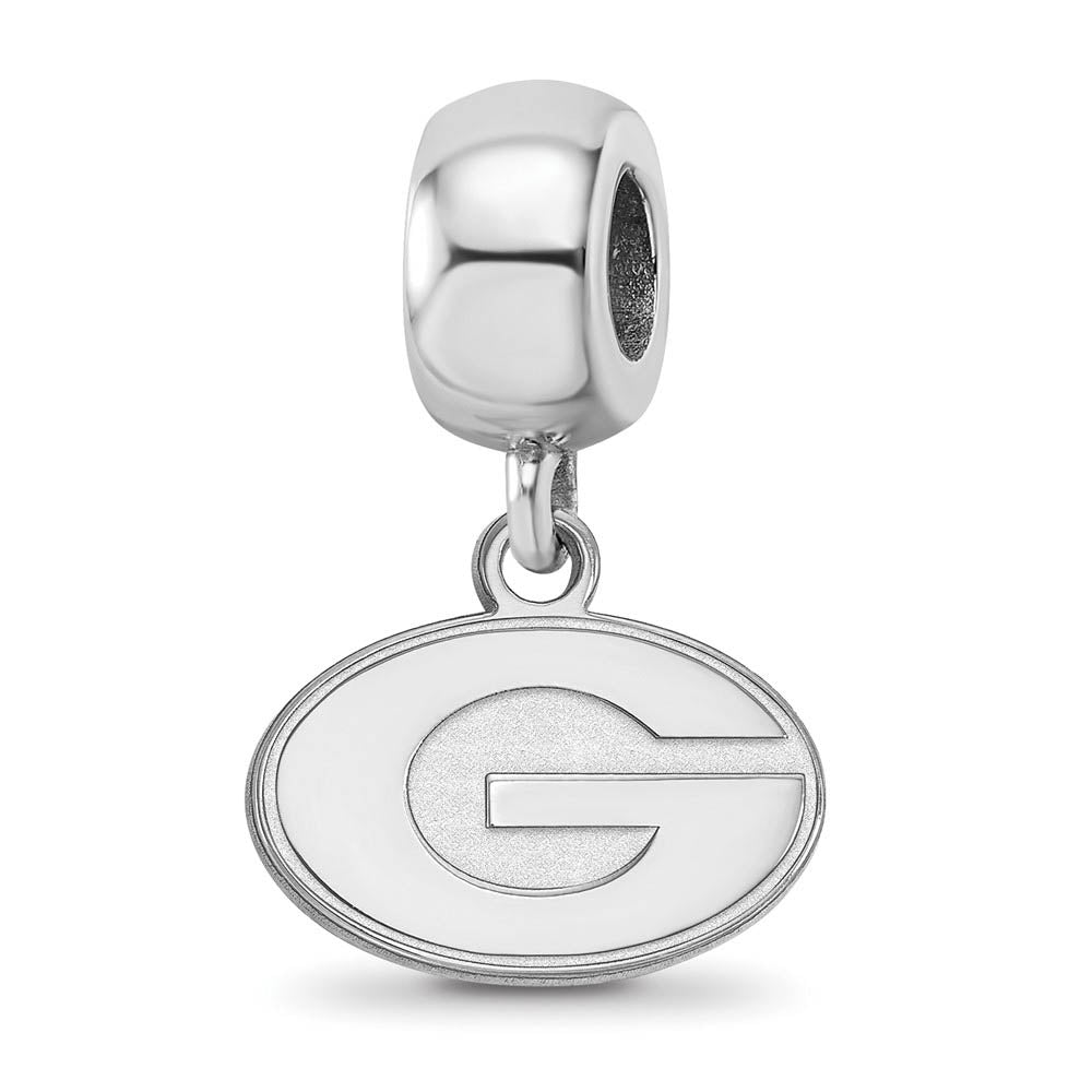 Sterling Silver University of Georgia XS Dangle Bead Charm, Item B14164 by The Black Bow Jewelry Co.